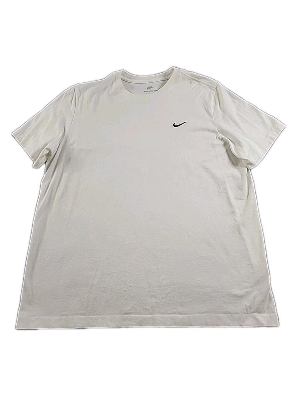 Nike The Nike Tee Athletic Fit All White Cotton Crew Neck T-Shirt Size XL
